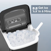 Kndko HZB-12B 9Pcs/6Mins, 2 Sizes of Bullet-Shaped with Scoop & Basket, Black - Material: ABS