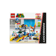 LEGO Super Mario Mario Kart Toad's Garage Building Set, 390 Pieces, Includes 2 Blue Toad Figures, Customizable B Dasher Kart, Working Car Elevator, Multi Color