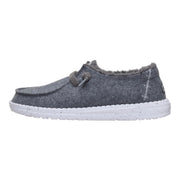 Hey Dude Wendy Wool Cozy Loafers, Charcoal, Women's Size 7, Lightweight Slip-On with Faux Sherpa Lining, Removable Foam Insole, 44272-025