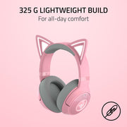 Razer RZ04-04860100-R3U1 Kraken Kitty Edition V2 Gaming Headset with Microphone- Pink