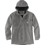 Carhartt Rain Defender Heavyweight Hooded Shirt Jacket, Relaxed Fit, Black Heather, X-Large, 105022-BKH