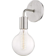 Mitzi Chloe 1 Light Wall Sconce, Polished Nickel Finish, Dimmable Incandescent, 13 in Tall, 5 in Wide, H110101A-PN