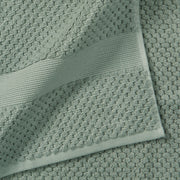 Better Homes & Gardens Signature Soft Cotton Popcorn Textured Bath Towel, Arctic White and Green River