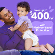 Luvs Platinum Protection Baby Diapers, Size 5, 72 Count, Triple Leakguard, Hypoallergenic, Bluey Pattern