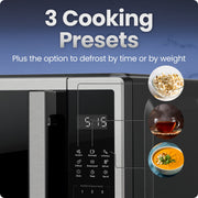 Chefman Countertop Microwave Oven, 0.7 Cu Ft, 700W, Stainless Steel, Digital Controls, Child Safety Lock, RJ55-SS-7-V2