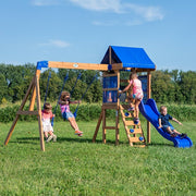 Backyard Discovery 2001060 Aurora Wooden Cedar Swing Set