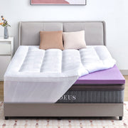 BDEUS Dual Layer Gel Memory Foam Mattress Topper, Cooling 3 Inch Gel Foam with 1 Inch Quilted Down Alternative Cover, Medium Firm, Queen Size