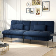 COMHOMA B001-BL-WM Cloud Comfort Convertible Futon Sofa Bed, Blue