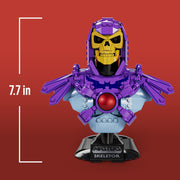Mattel Brick Shop Masters of the Universe Skeletor Bust Collector Building Set, 503 Pieces, Light Effect, Customizable Expressions, Display Base, JNH52