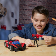 Hasbro Marvel Spider-Man VenomVersus Epic World of Action Miles Morales Remix Blast Racer, Red and Black, 4-Inch Figure and Vehicle Set