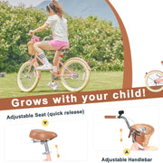 Glerc BG1015YD20ph-1 Little Molly 20 inch Kids Girls Bike for 7-13 Years Old Child, Peach