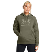 Under Armour Women's Rival Fleece Antler Hoodie - M - Marine OD Green