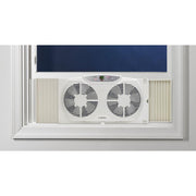 Lasko W09550 Remote Control Electronically Reversible Twin Window Fan with Thermostat
