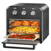 HOMSHADE AF008 Toaster Oven Air Fryer Combo, 5-in-1 Convection Oven with 1300W, 15QT Capacity, Black