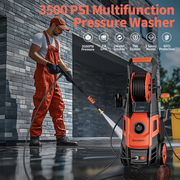 DAIMOT Pressure Washer 3500 PSI, Max 2.4 GPM with Foam Cannon & 4 Nozzle Tips, Electric Power Washer for Cars, Fences, Driveways, Home, Patios - Powerful Power Washers Electric Powered