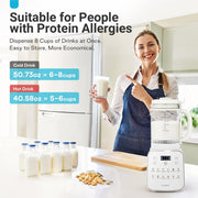 Livatro Nut Milk Maker, 12-in-1 Automatic Soy Milk Machine with Detachable Glass Jar, 53oz Capacity, Touch Control, White, LVNM15001