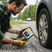 Stanley FatMax 1800 Peak Amp Lithium Jump Starter with 120 PSI Air Compressor, USB Power Bank, Yellow, 1800A
