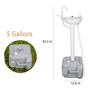 Galashield Portable Sink, Battery Operated Electric Hand Washing Station, 5 Gallon Tank, Soap Dispenser, Towel Holder, Compact Portable Design