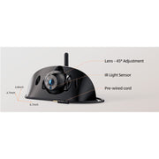 ERapta Wireless Backup Camera System with 1080P HD Video, 5-Inch Monitor, IR Night Vision, IP69K Waterproof, 2.4 GHz Wireless Transmission, Compatible with Furrion Pre-Wired RV and Trucks
