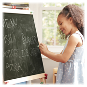 Melissa & Doug 1282 Deluxe Standing Art Easel Dry-Erase Board, Chalkboard, Paper Roller