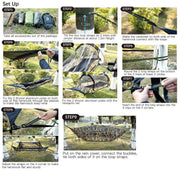 Nightcat Lay Flat Camping Hammock Tent With Mosquito Net Hanging Bed, Camo