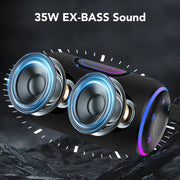 CASCHO M11 Portable Bluetooth Speaker, IPX7 Waterproof Wireless Speaker, 35W Loud Stereo Sound