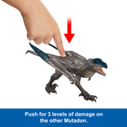 Jurassic World JLD30 Rebirth Mutadon Destruction Pack, 2 Dinosaur Toys