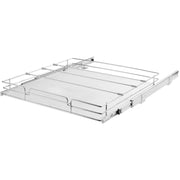 KFFKFF Pull-Out Cabinet Organizer, Durable Chrome-Plated Steel Slide-Out Pantry Shelf, 20 in W x 21 in D x 2.5 in H, Fits 22 in W x 22.5 in D x 7 in H Cabinet Space, LX-C9265B