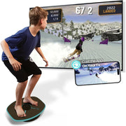 GoCube GoBalance Sport Balance Board with Bluetooth Connectivity, 12 Interactive Games, Core Strength Training, Black with Blue, 411545