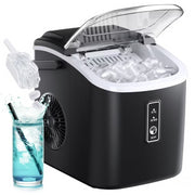 Simzlife IM-18-S Countertop Ice Maker with Handle Portable Ice Machine with Basket and S