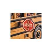 Playmobil City Life School Bus, 46-Piece Playset with Flashing Lights, Stop Sign, Removable Roof, 4 Figures, Accessories, Yellow