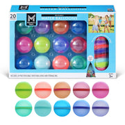 Self-Sealing Reusable Water Balloons with Mesh Storage Bag, 20Pcs - Eco-Friendly & Safe