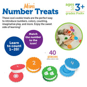 Learning Resources Mini Number Treats Educational Counting Cookies, 20 Pieces, Multicolor, Ages 3+