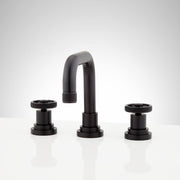 Widespread Lavatory Faucet - 1.2gpm brass body, zinc handles, neoperl aerator, supplies, overflow drain - Matte Black