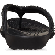 Crocs Womens Kadee II Jewels Flip Flops, Diamante Embellished Slim Straps, Black, Size 9