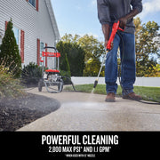 CRAFTSMAN Electric Brushless Cold Water Pressure Washer, 2800 PSI, 1.1 GPM, Black, CMEPW2800