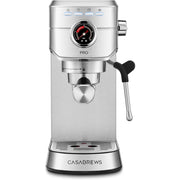 Casabrews 5418 Pro Espresso Machine, 20-Bar Italian Pump, Rapid 5-Second Heat-Up, Integrated Milk Frother, Silver