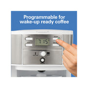 Hamilton Beach 2-Way Programmable Coffee Maker, Single-Serve and 12 Cup Glass Carafe, White, 49933