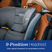 Chicco MyFit Zip Harness + Booster Car Seat, 2-in-1 Convertible, DuoGuard Side-Impact Protection, Nightfall, Adjustable Headrest and Recline