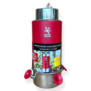 Panacea Insulated Hummingbird Feeder, 30 oz, Red, Glass and Stainless Steel, Hanging Design, 24978