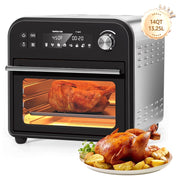 Fatabeta FM1053 Multifunctional Digital Air Fryer Oven, 14QT 8-in-1 Countertop Convection Oven, Black