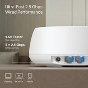 TP-Link Deco BE4800 Dual-Band Wi-Fi 7 Mesh Router System, 3-Pack, Covers 6600 Sq. Ft, AI-Driven, Multi-Link Operation