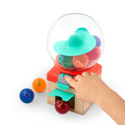 Battat Count & Roll Gumballs Educational Toy, 11 Piece Multicolor Set with Wooden Base