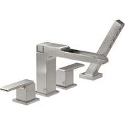 Delta Faucet T4768-SS Ara, Roman Tub Trim with Channel Spout and Hand Shower, Stainless