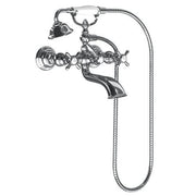 Moen S22105 Weymouth Two Handle Floor Mounted Tub Filler with Hand Shower, Chrome