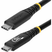 StarTech USB4 USB-C Cable, 6ft, 20Gbps Data Transfer, 240W Power Delivery, 4K 120Hz Video, Black, CC6FT20GUSB4TP