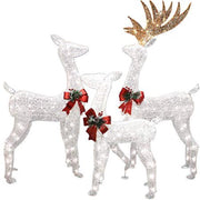 Joiedomi 3 Packs Reindeers Buck Doe Fawn 230 LED Warm White Yard Lights