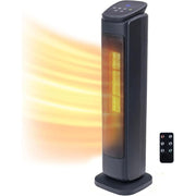 Mr. Brands, LLC. Comfort Zone Space Heaters for Indoor Use, 30 inch, 1500W, Black - Electric