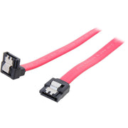 StarTech.com SATA Cable, 12in Latching with Right Angle Male to Male Connector, Red, LSATA12RA1