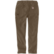Carhartt Women's Rugged Flex Relaxed-Fit Straight Canvas Work Utility Pants, Mid-Rise, Utility Pockets, Stretch Waistband, Tarmac, Size 0 Tall, 105113